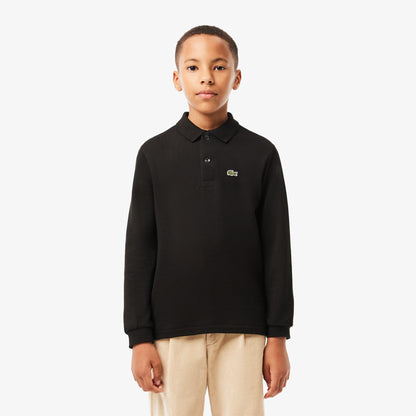 Lacoste Çocuk Uzun Kollu Siyah Polo