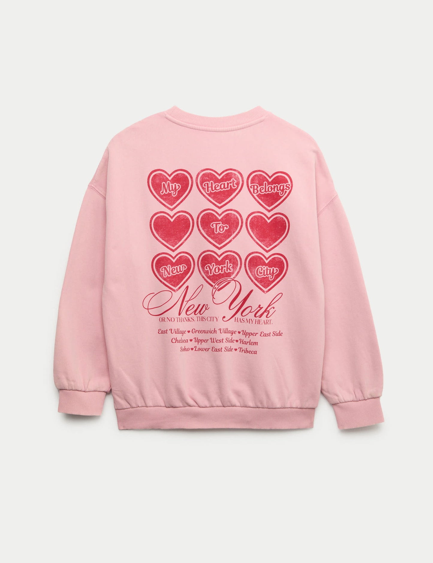 Pamuk Karışımlı New York Heart Baskılı Sweatshirt (6-16 yaş)