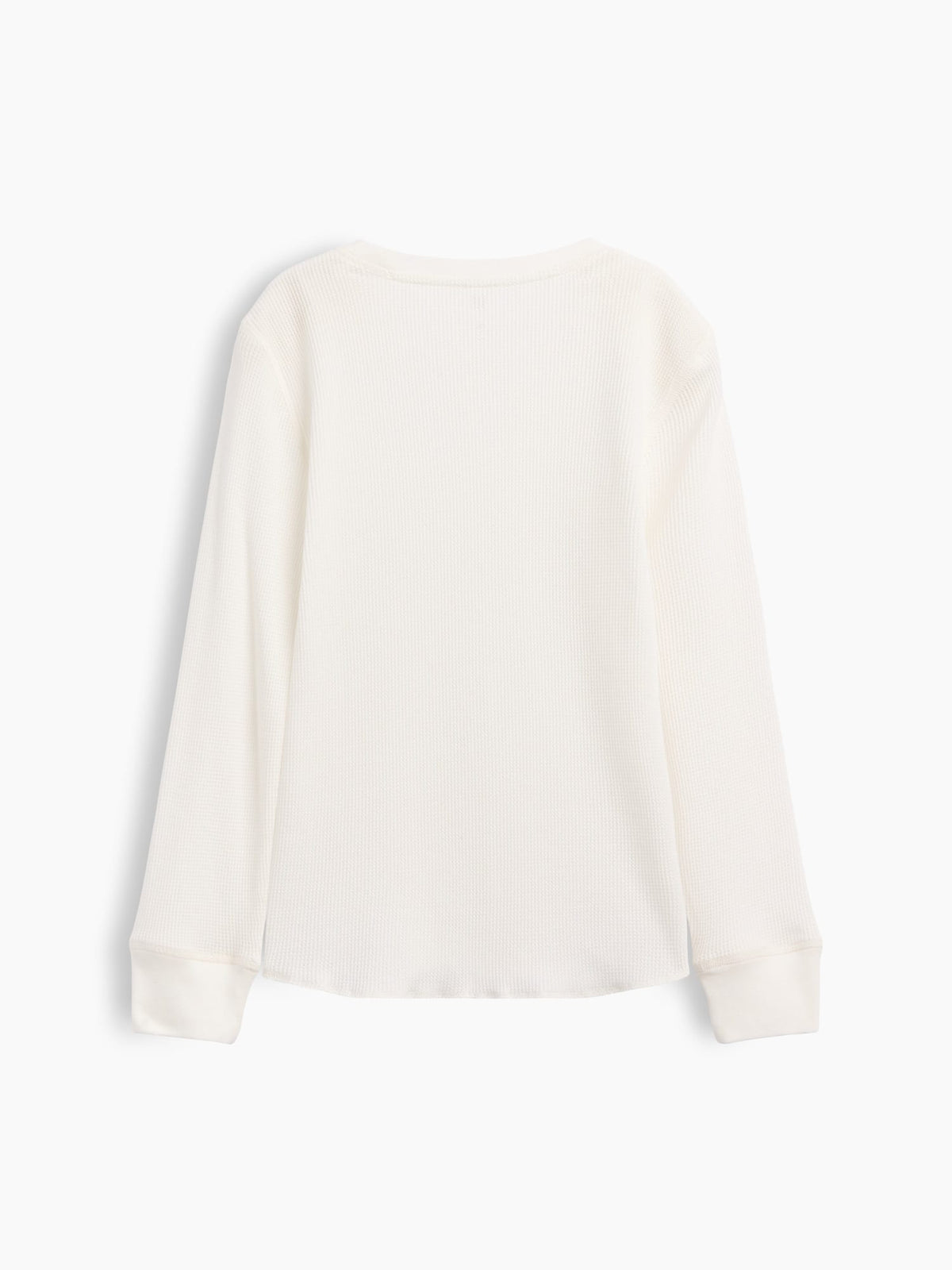 Beyaz Waffle-knit Bisiklet Yaka T-shirt
