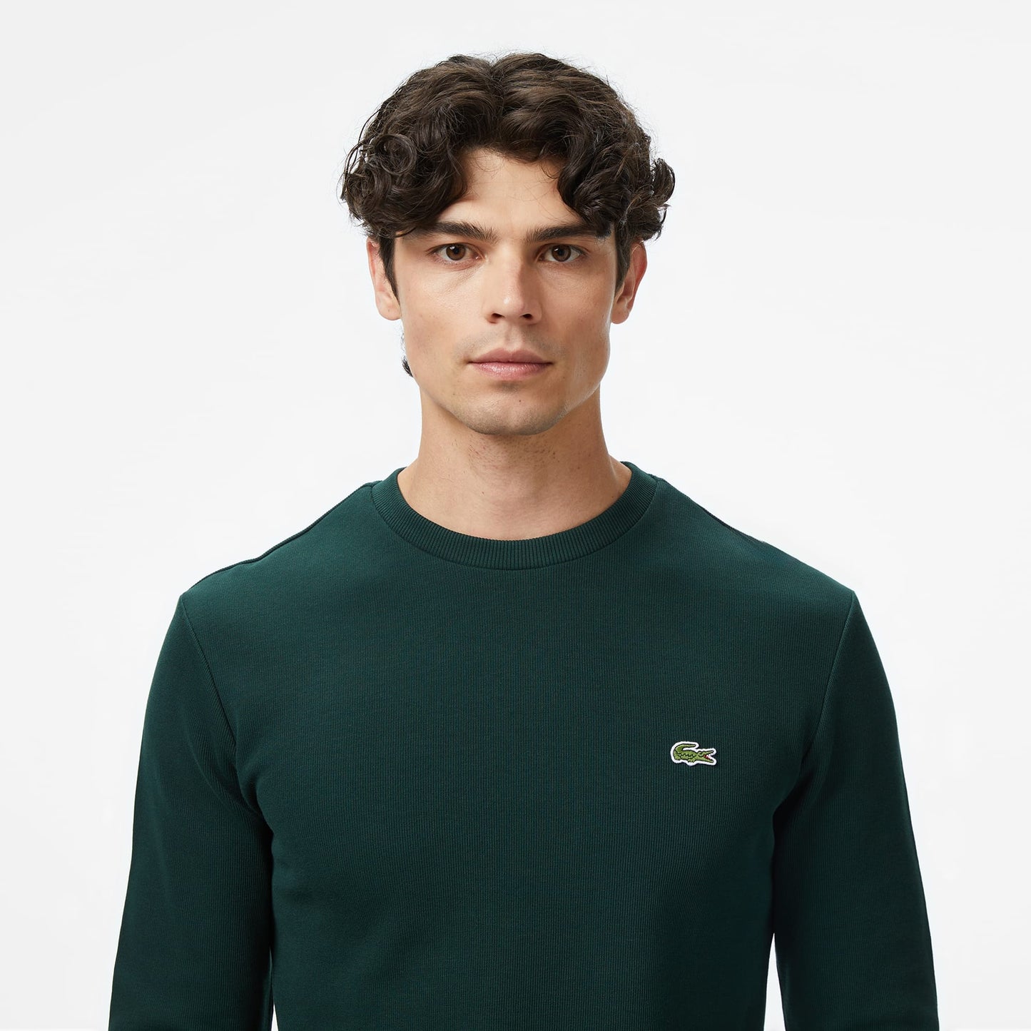 Lacoste Regular Fit Uzun Kollu Bisiklet Yaka Erkek Koyu Yeşil T-shirt