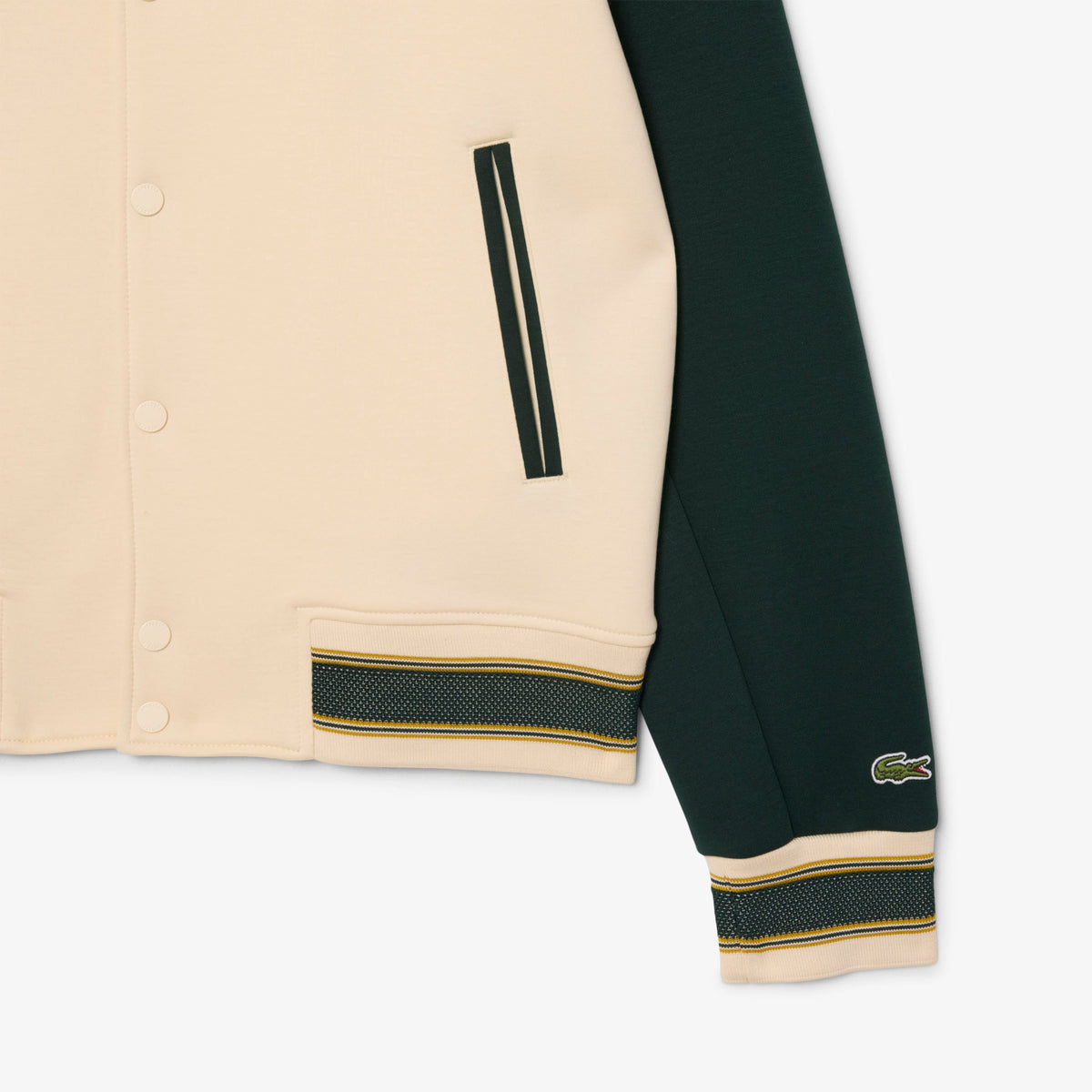 Lacoste Erkek Classic Fit Renk Bloklu Bej Ceket