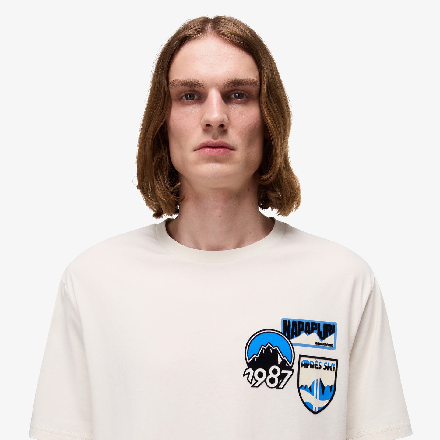 Napapijri S-montepiana Erkek Bej T-shirt