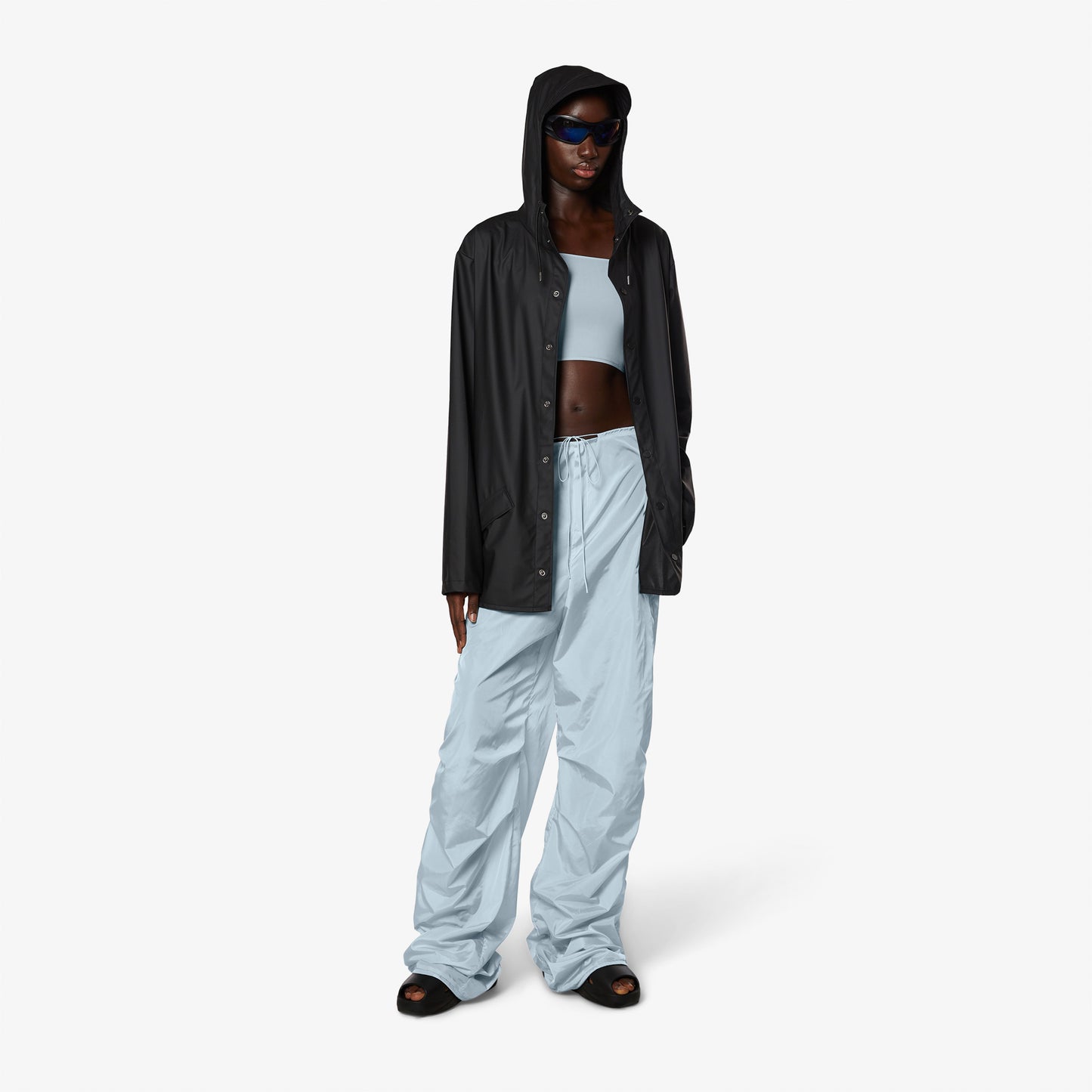 Rains Waterproof Kadın Siyah Yağmurluk