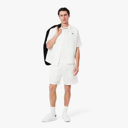 Lacoste Powercourt Leather Erkek Siyah Detaylı Beyaz Sneaker