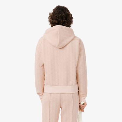 Lacoste Kadın Regular Fit Kapüşonlu Monogram Açık Pembe Sweatshirt