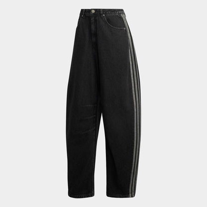 Adidas High Rise Barrel Kadın Siyah Jean Pantolon