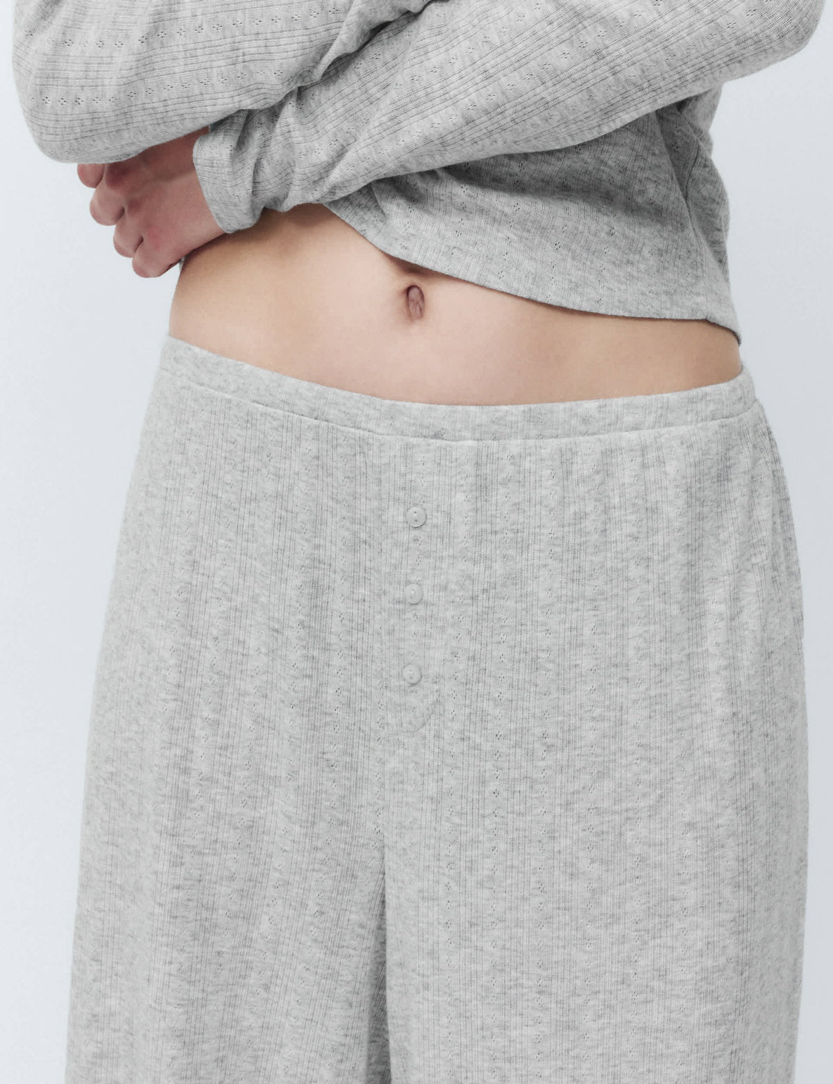 Pamuk Karışımlı Pointelle Pijama Altı