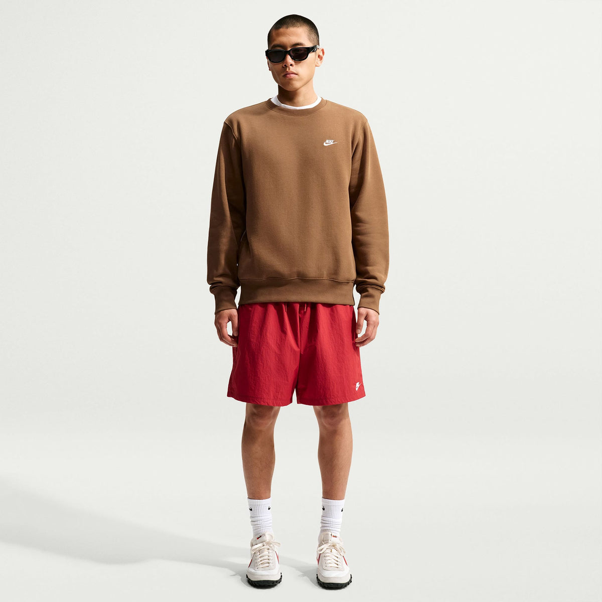 Nike Club Bb Crew Erkek Kahverengi Sweatshirt