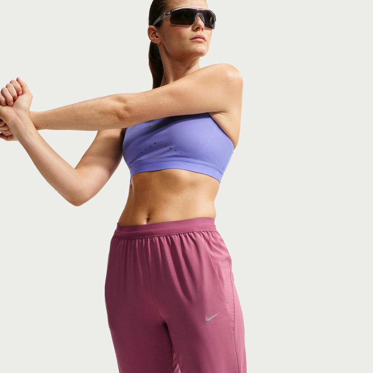 Nike W Nk Tempo Df Mr 7/8 Kadın Mor Eşofman Altı