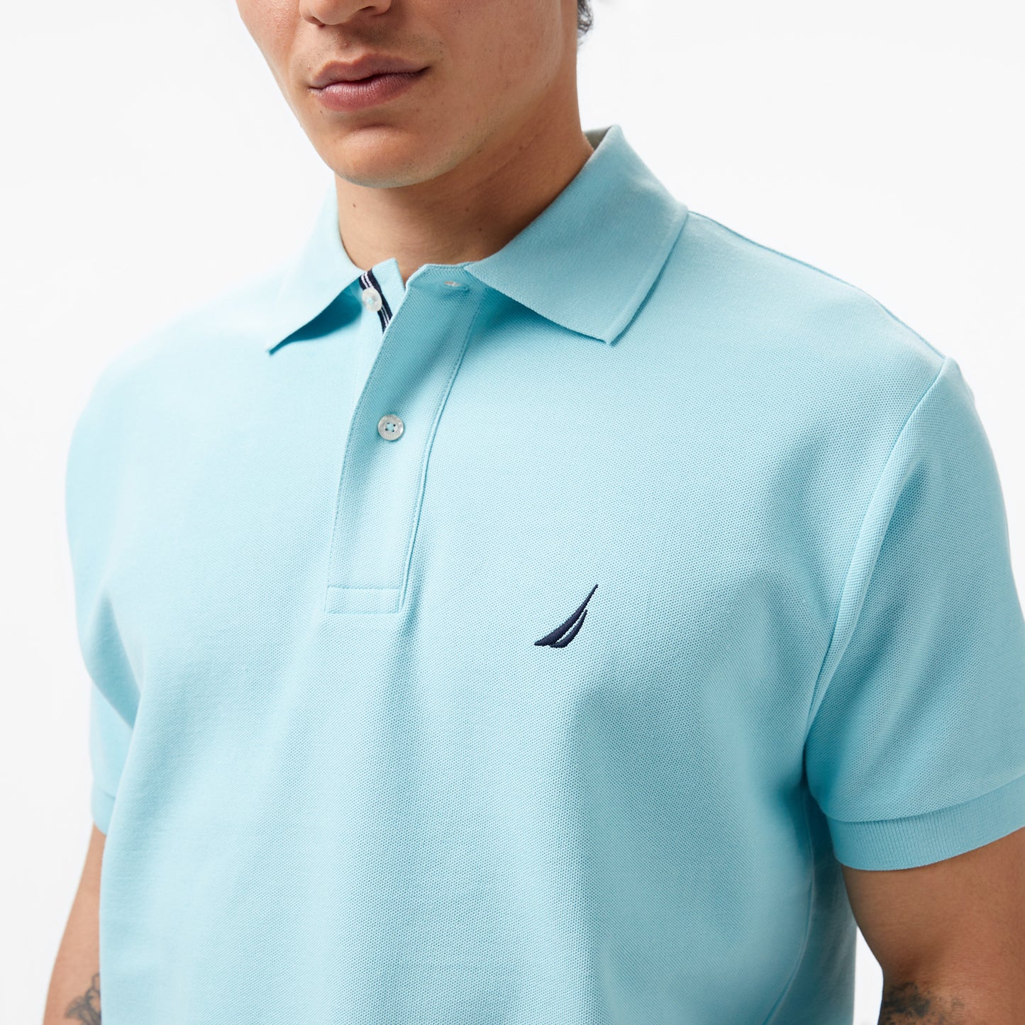 Nautica Erkek Mavi Classic Fit Polo Yaka T-shirt