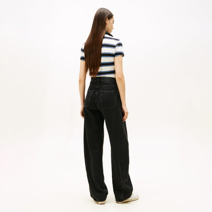Tommy Hilfiger Mid Rise Barrel Kadın Mavi Pantolon