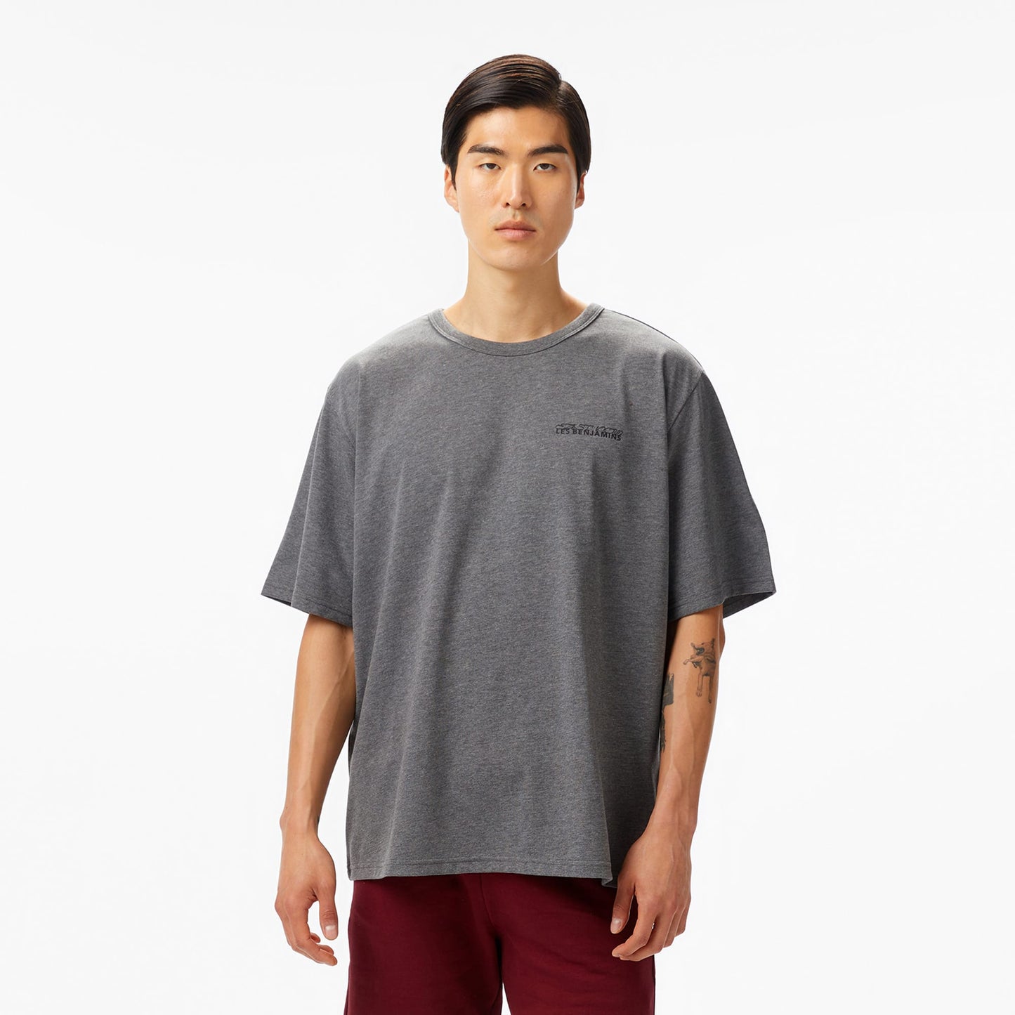 Les Benjamins 414 East Now Erkek Gri T-shirt