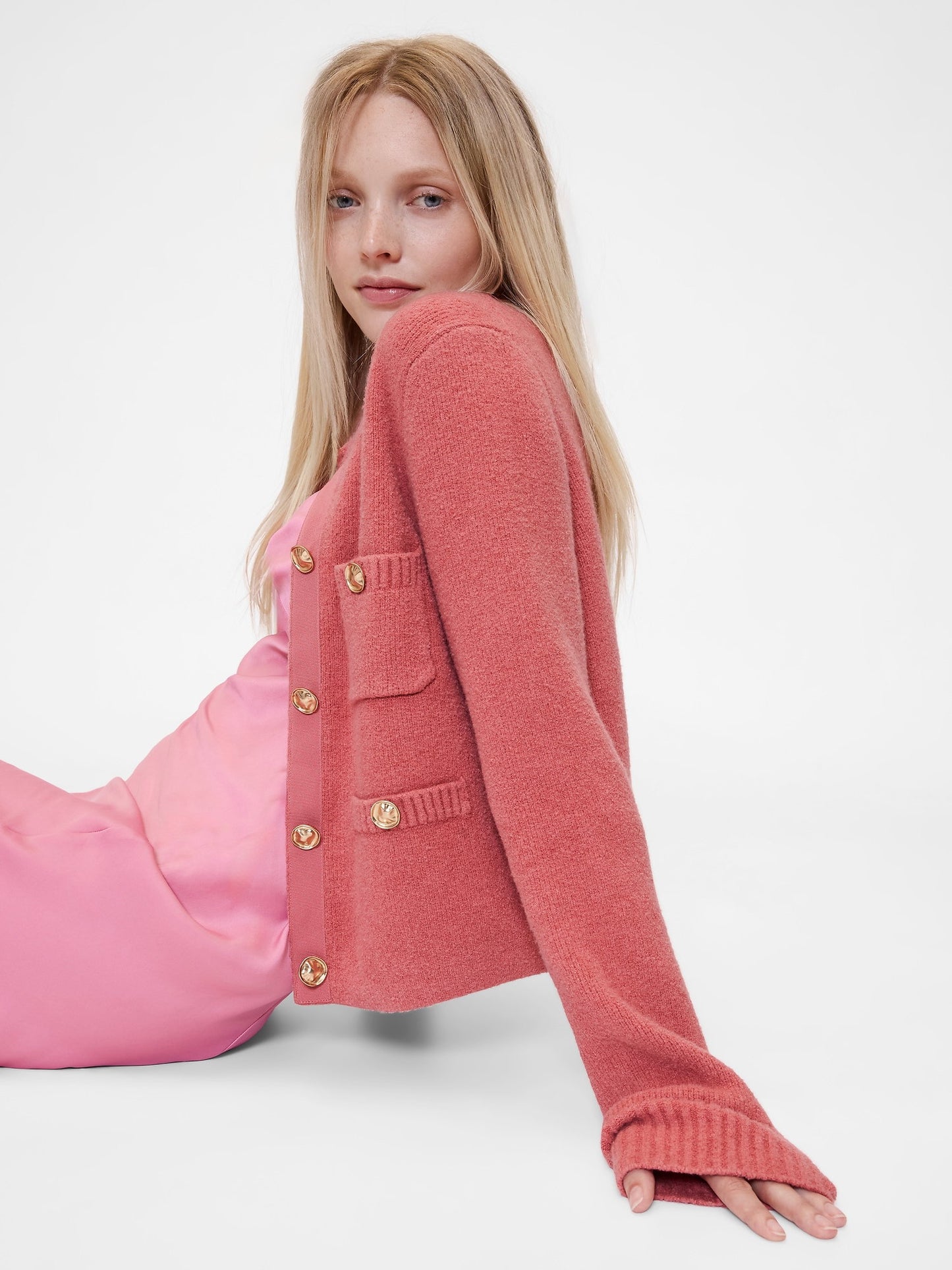 Pembe Gapstudio Crop Hırka