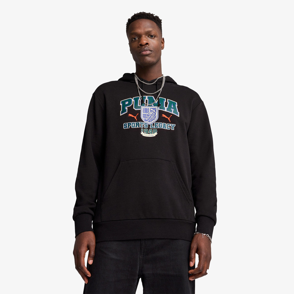 Puma Sports Legacy Graphic Erkek Siyah Sweatshirt