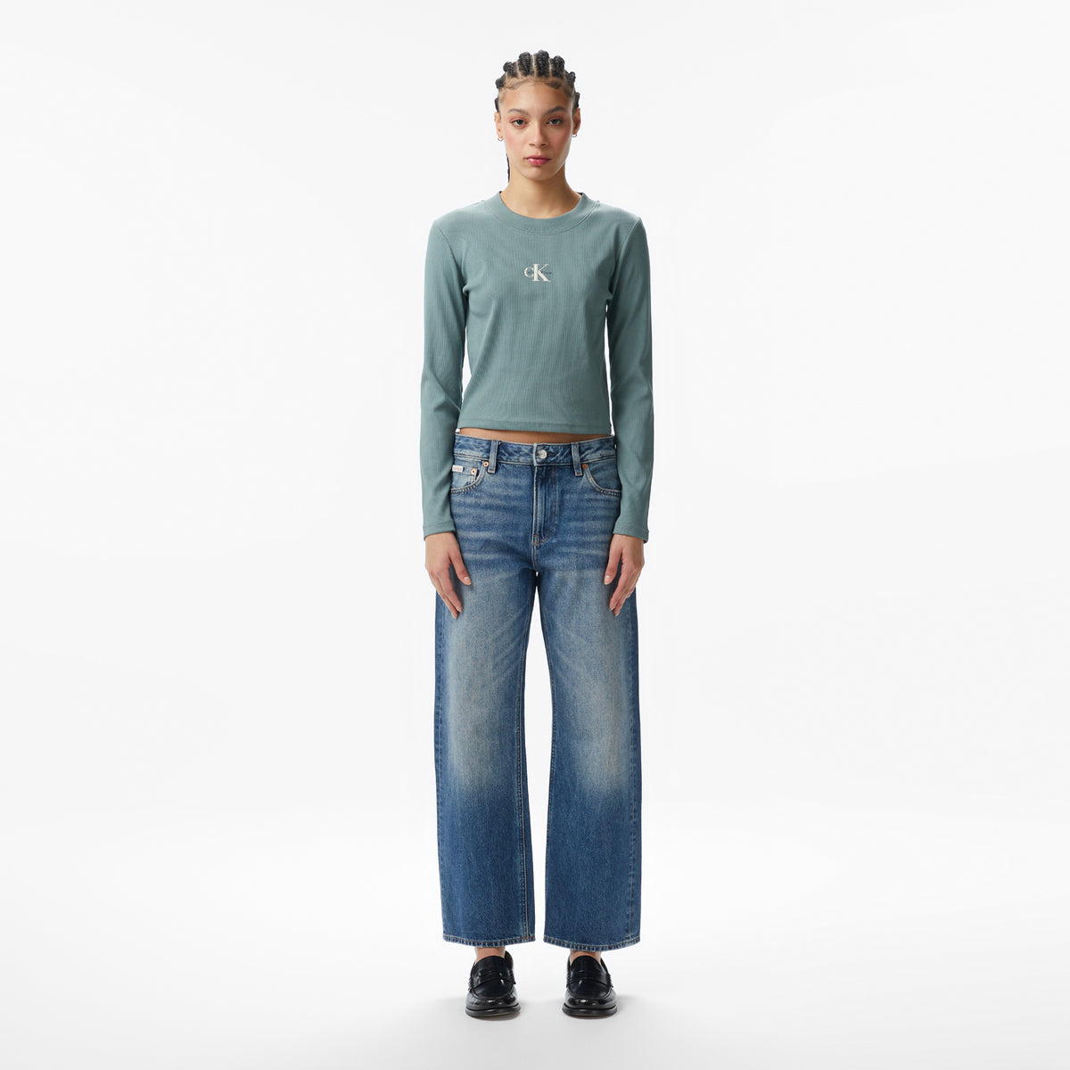 Calvin Klein Monologo Baby Kadın Gri T-shirt