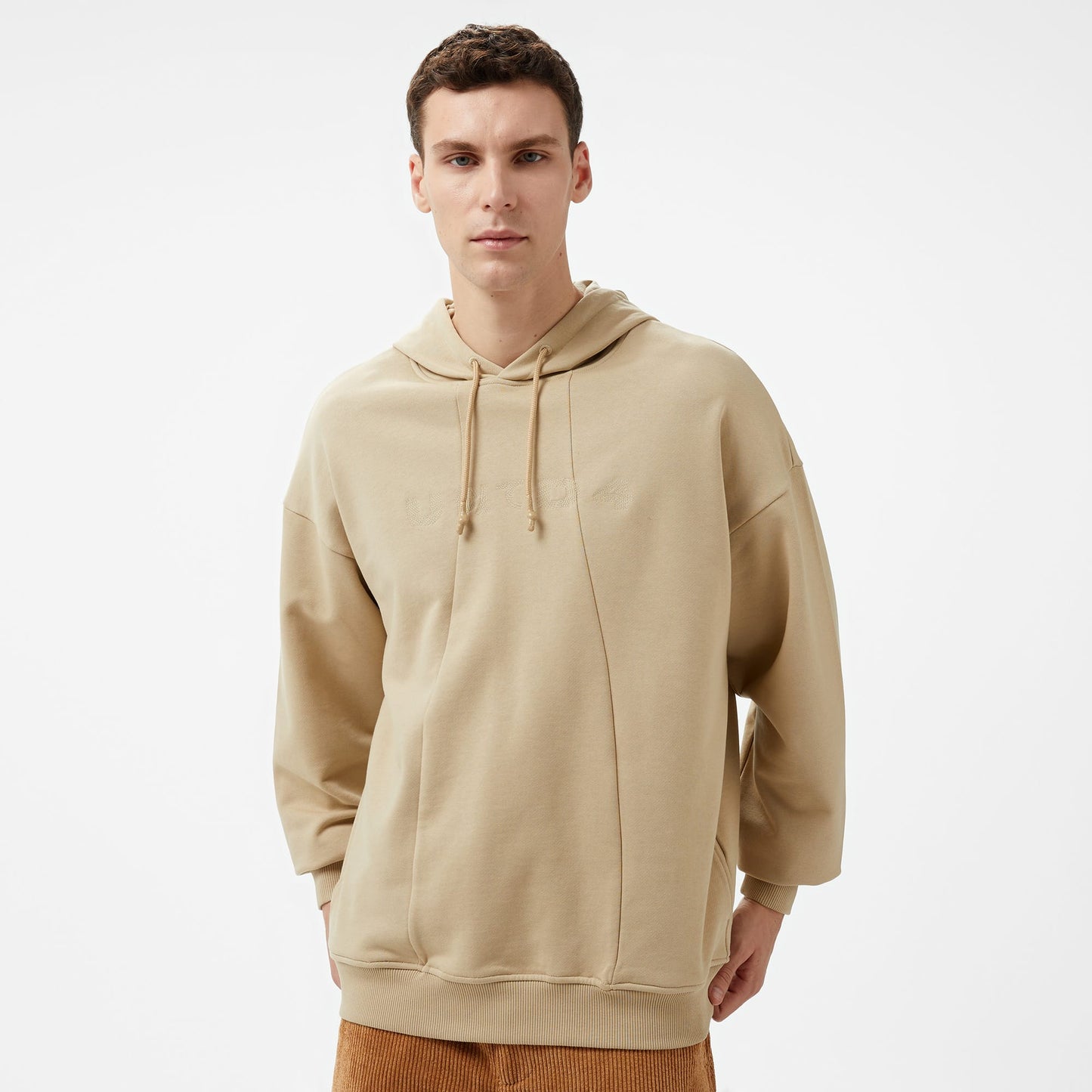 United4 Pieces Erkek Krem Hoodie