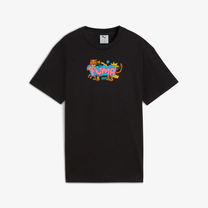 Puma Graphic Leopard Çocuk Siyah T-shirt