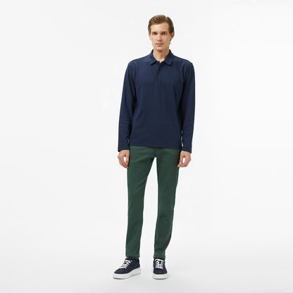 Nautica Erkek Lacivert Classic Fit Uzun Kollu Polo Yaka T-shirt