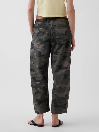 Kamuflaj Mid Rise Twill Easy Barrel Utility Pantolon