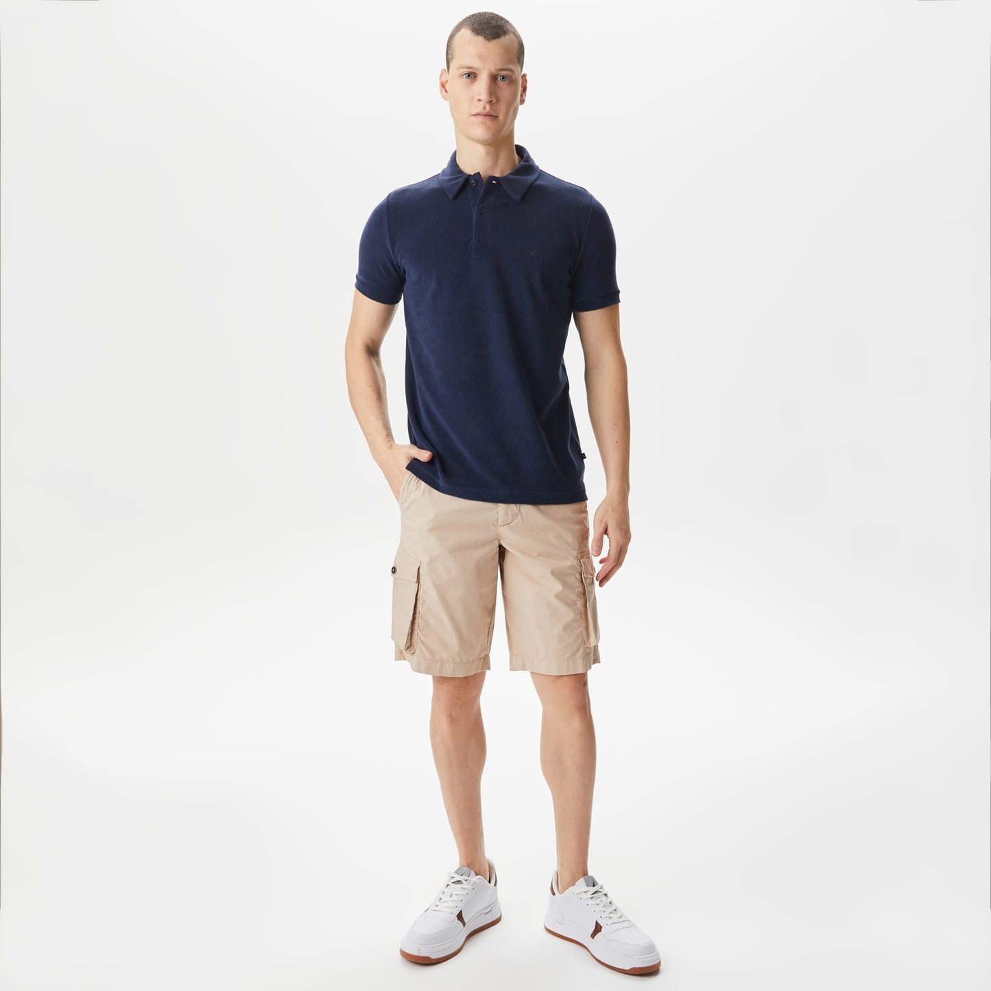 Nautica Erkek Lacivert Classic Fit Kısa Kollu Polo Yaka T-shirt