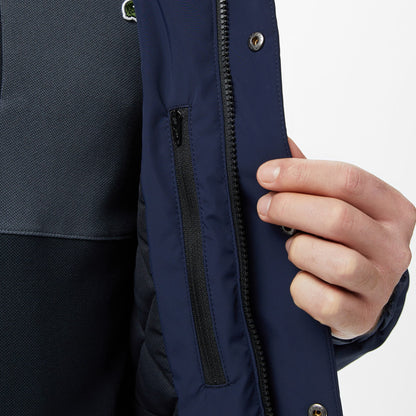 Lacoste Erkek Relaxed Fit Dik Yaka Lacivert Mont