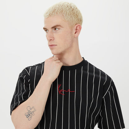 Karl Kani Small Pinstripe Erkek Siyah T-shirt