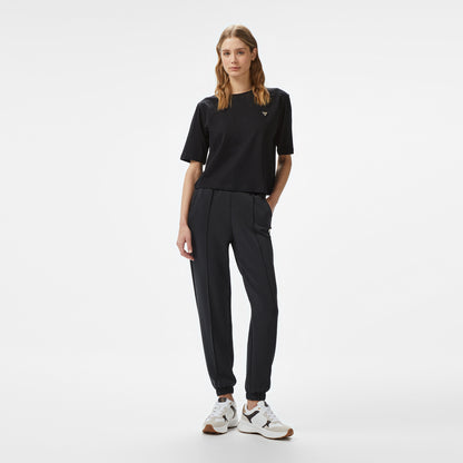 Guess Colette Boxy Mid Organic Stream Kadın Siyah T-shirt