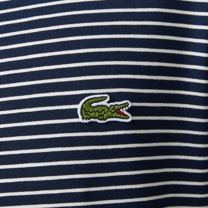 Lacoste Erkek Regular Fit Bisiklet Yaka Çizgili Lacivert T-shirt