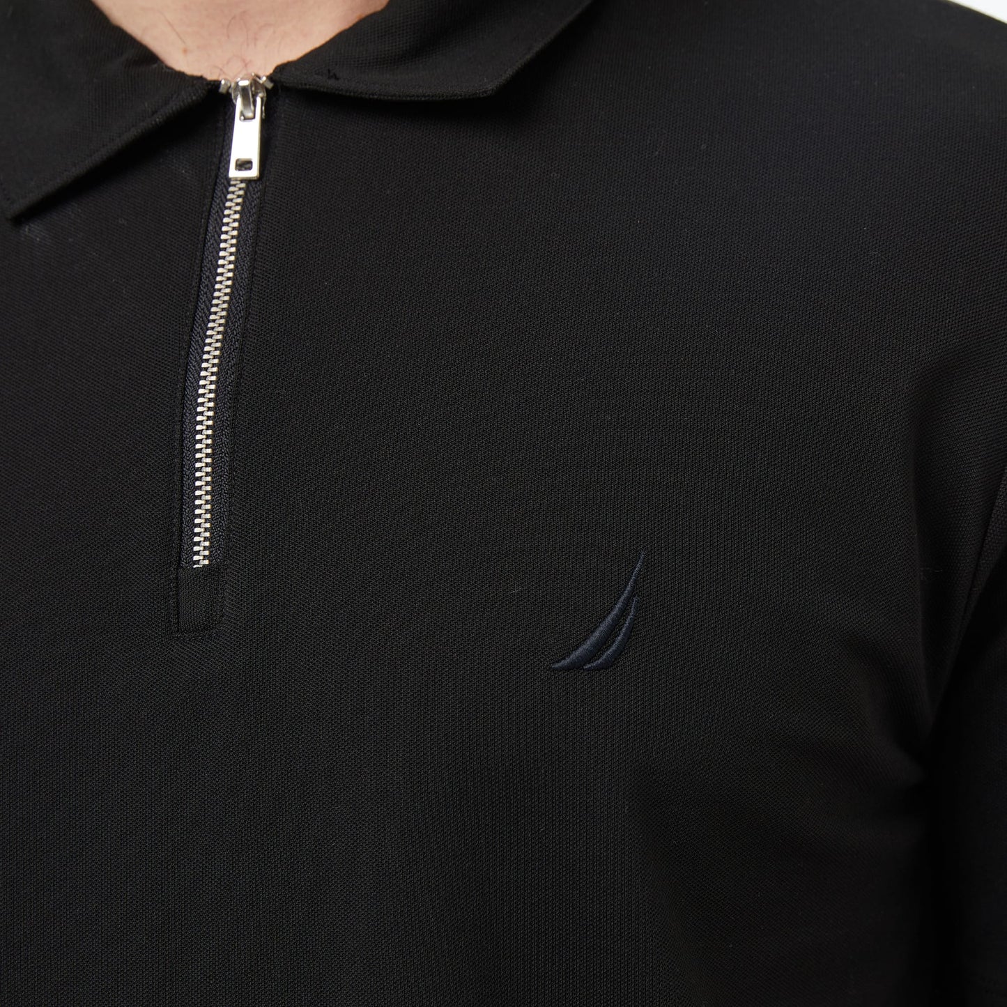 Nautica Erkek Siyah Regular Fit Polo Yaka T-shirt