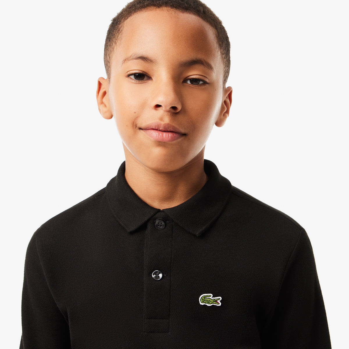 Lacoste Çocuk Uzun Kollu Siyah Polo