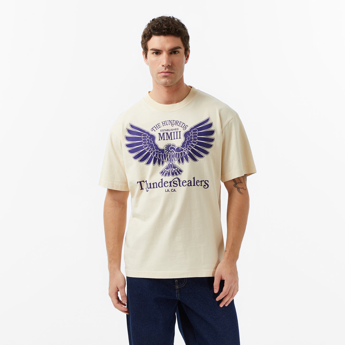 The Hundreds Thunder Cycle Erkek Beyaz T-shirt