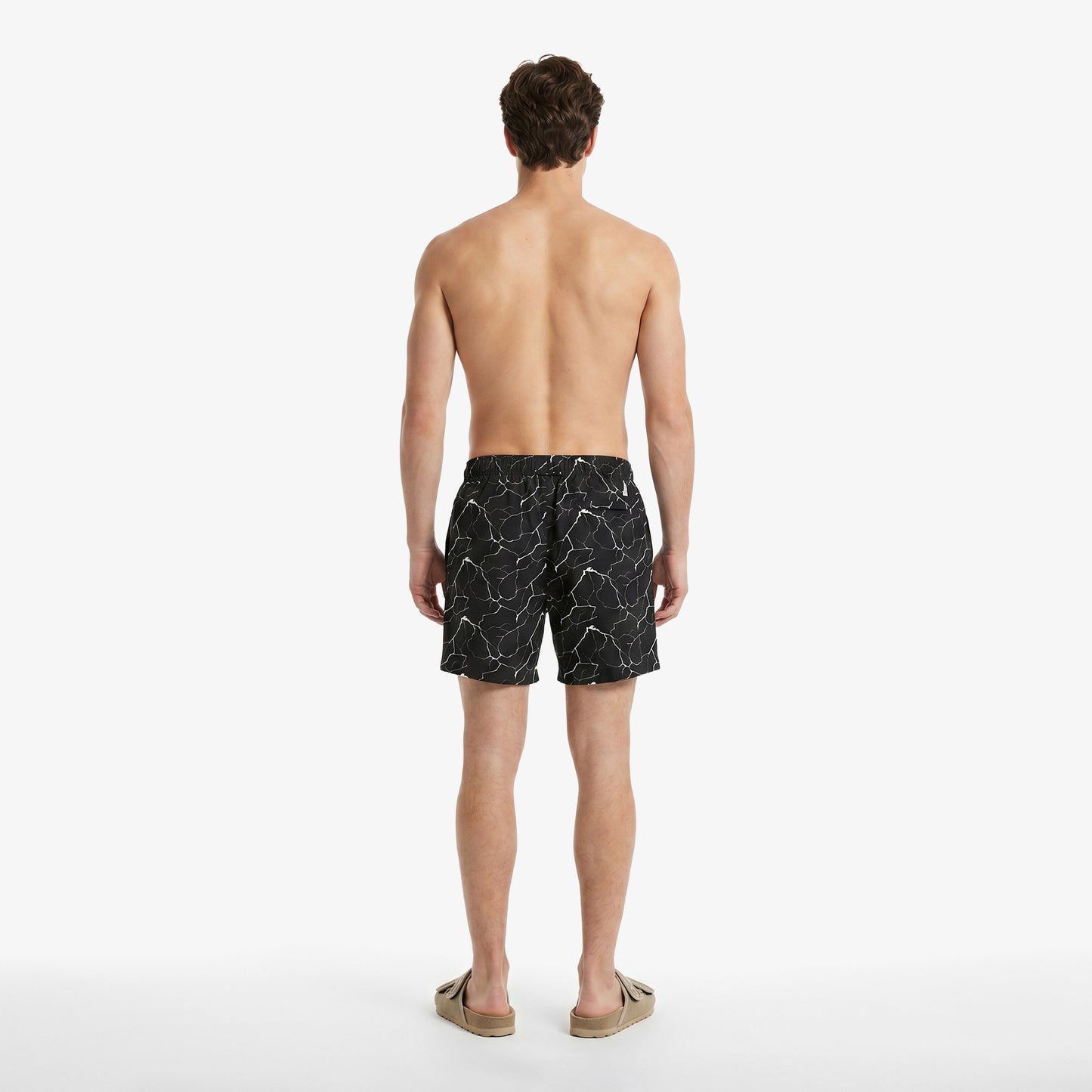 Nautica Erkek Siyah Regular Fit Desenli Mayo
