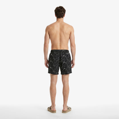 Nautica Erkek Siyah Regular Fit Desenli Mayo