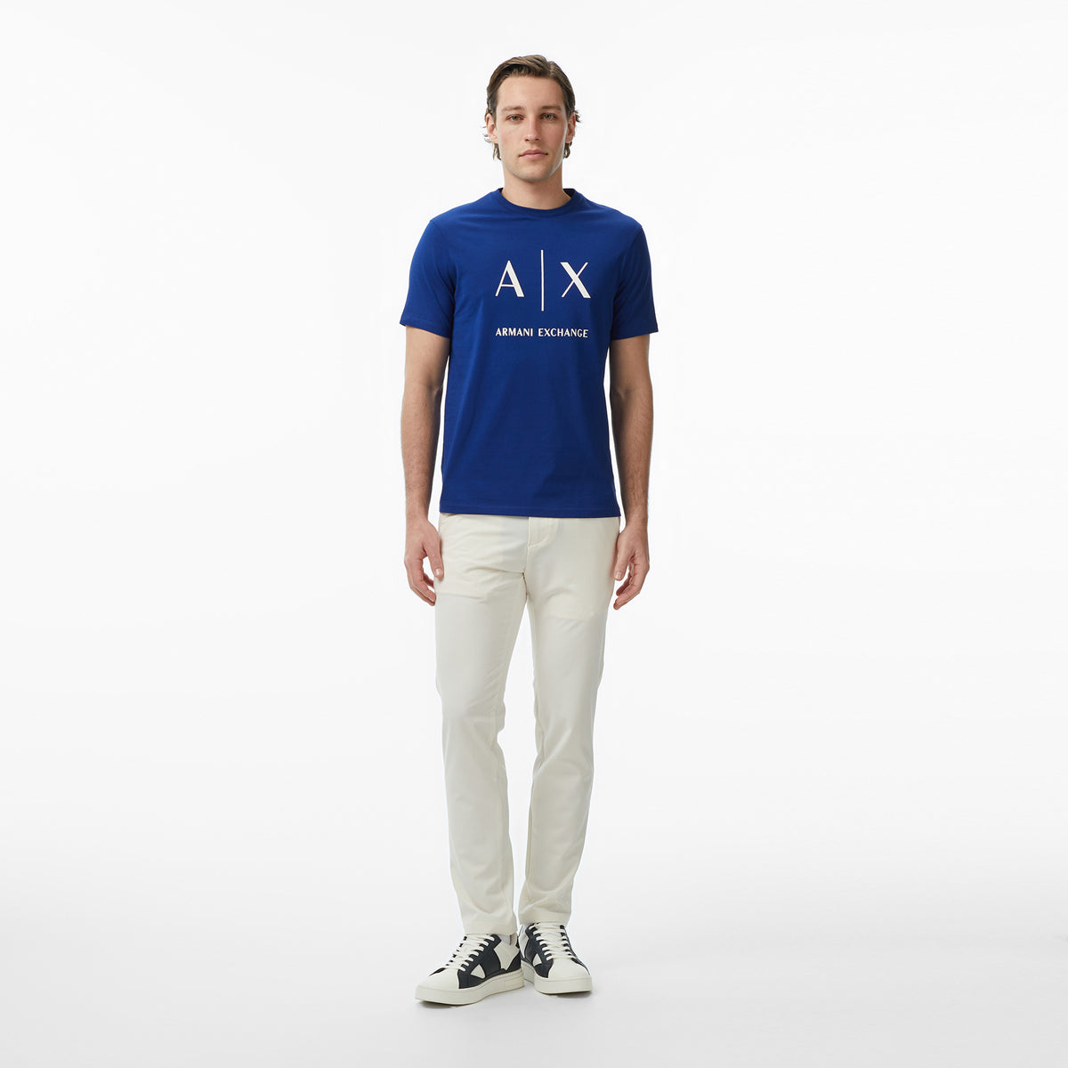 Armani Exchange Erkek Mavi T-shirt