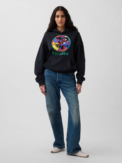 Siyah Robert Indiana Vintagesoft Grafik Sweatshirt
