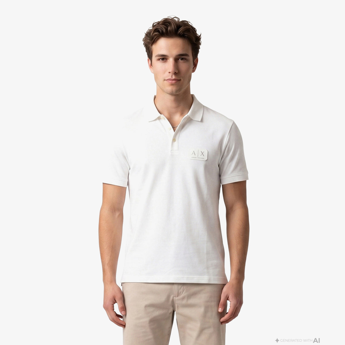 Armani Exchange Erkek Beyaz Polo