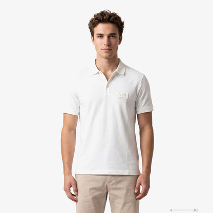 Armani Exchange Erkek Beyaz Polo