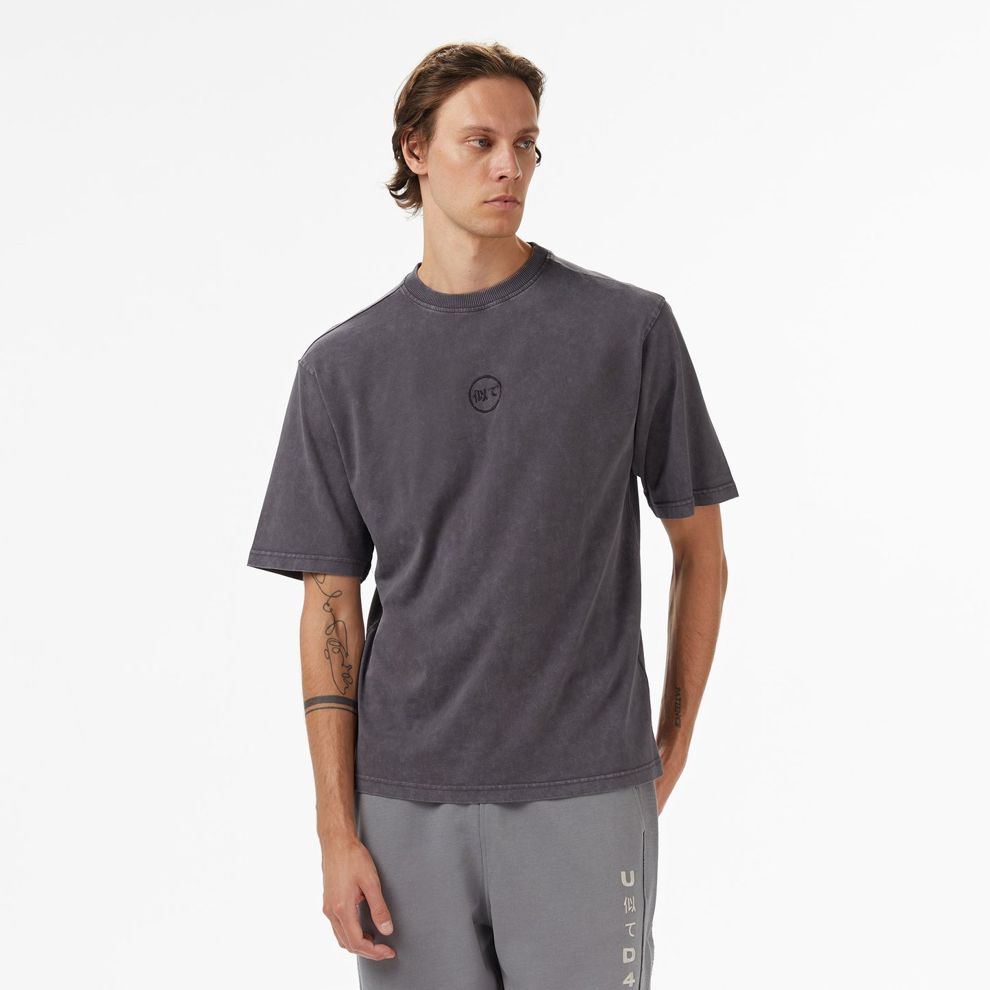 United4 Erkek Gri T-shirt