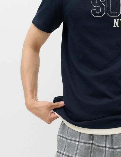 Saf Pamuklu Soho Nyc Baskılı Pijama Üstü
