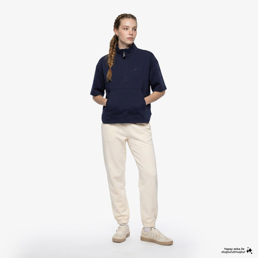 House Of Superstep X Lacoste Kapsul Koleksiyon Kadın Bej Eşofman Altı