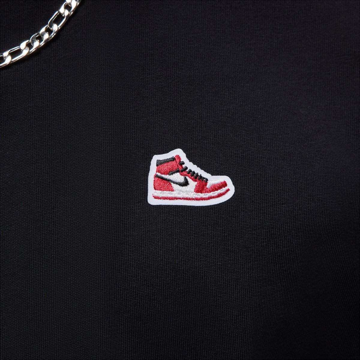 Jordan Brand Sneaker Yamalı Erkek Siyah T-shirt