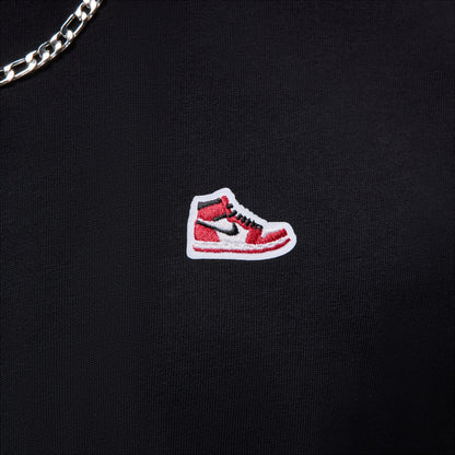 Jordan Brand Sneaker Yamalı Erkek Siyah T-shirt