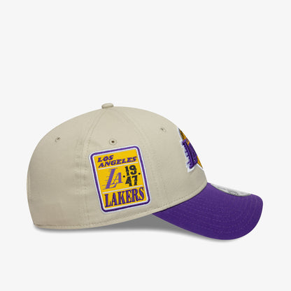 New Era Contrast Patch La Lakers Unisex Krem/mor Şapka