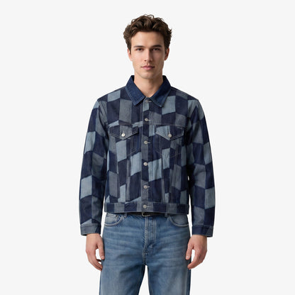 Huf Patchwork Denim Erkek Lacivert Ceket