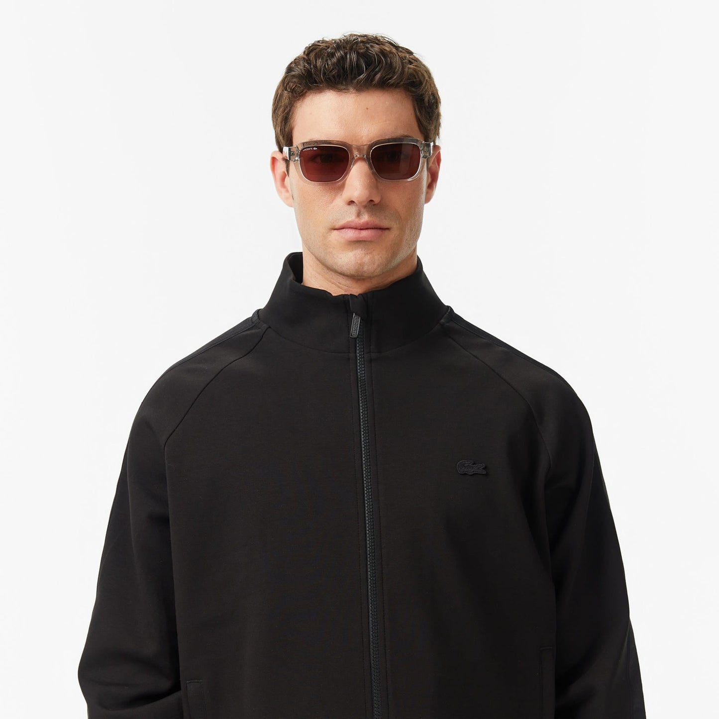 Lacoste Erkek Classic Fit Dik Yaka Siyah Sweatshirt