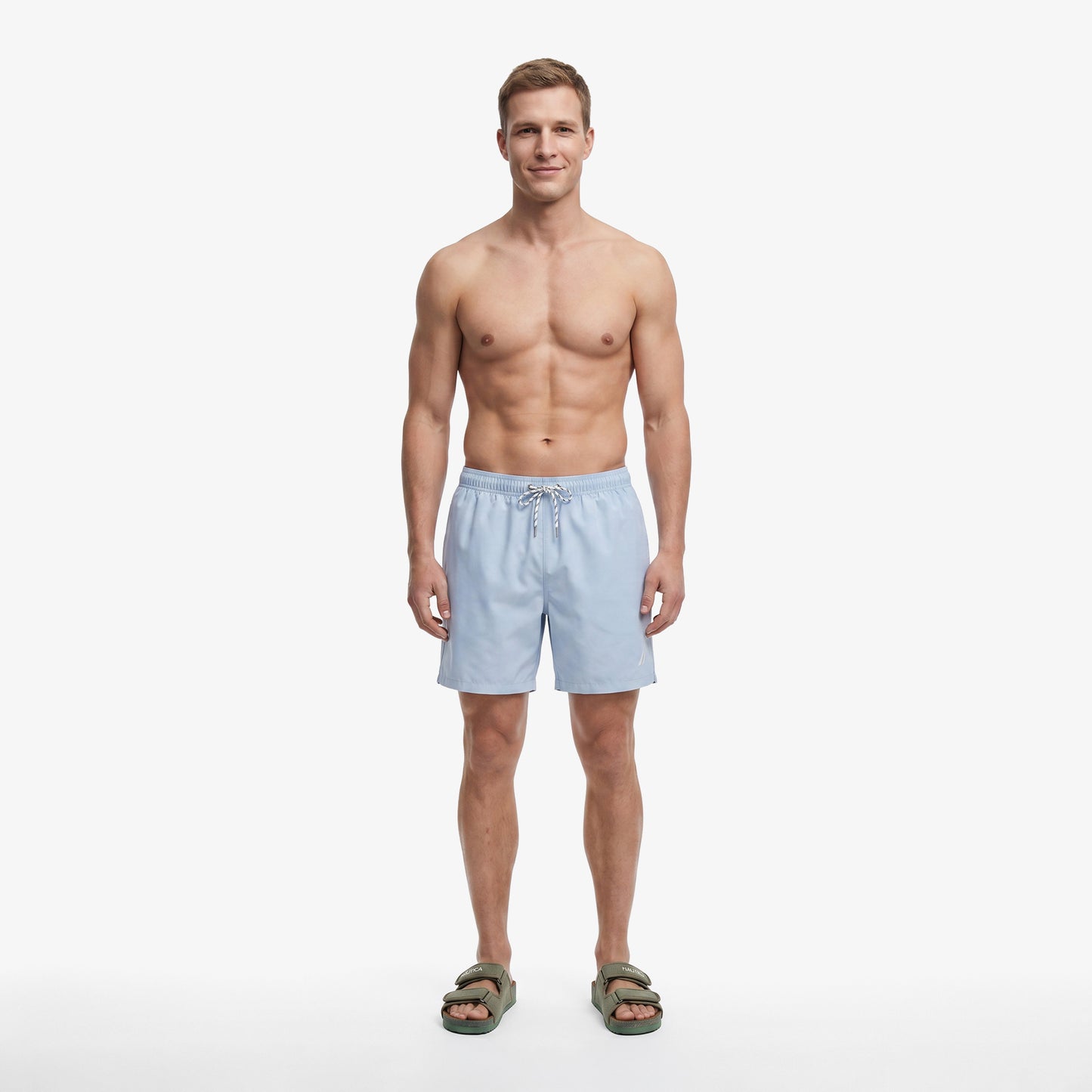 Nautica Regular Fit Erkek Mavi Deniz Şortu