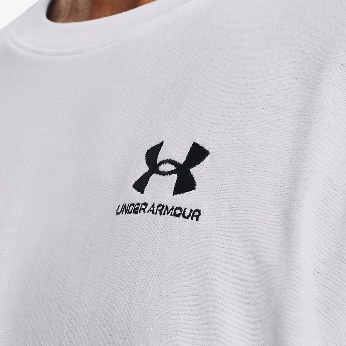 Under Armour Logo Emb Heavyweight Ss Erkek Beyaz T-shirt