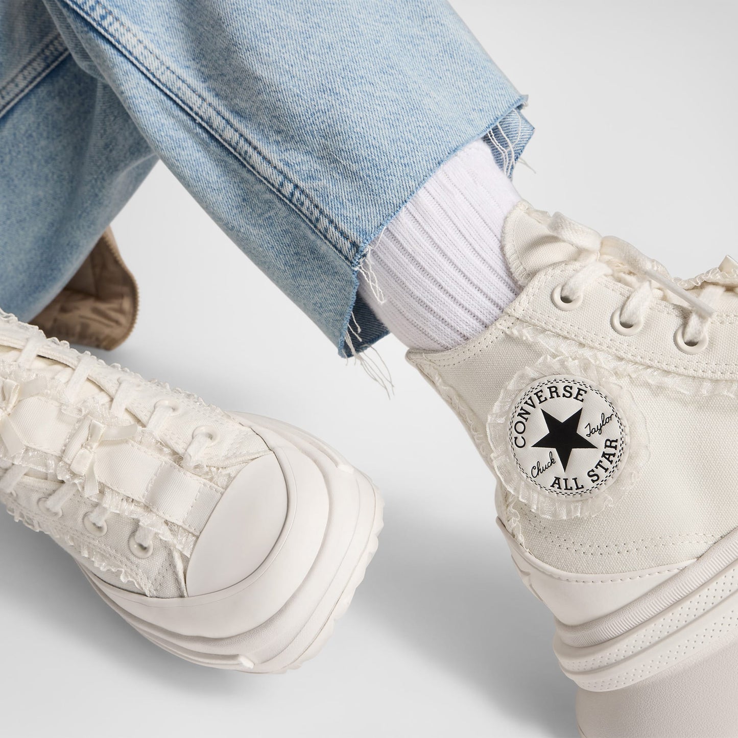 Converse Run Star Legacy Cx Unisex Krem Platform Sneaker