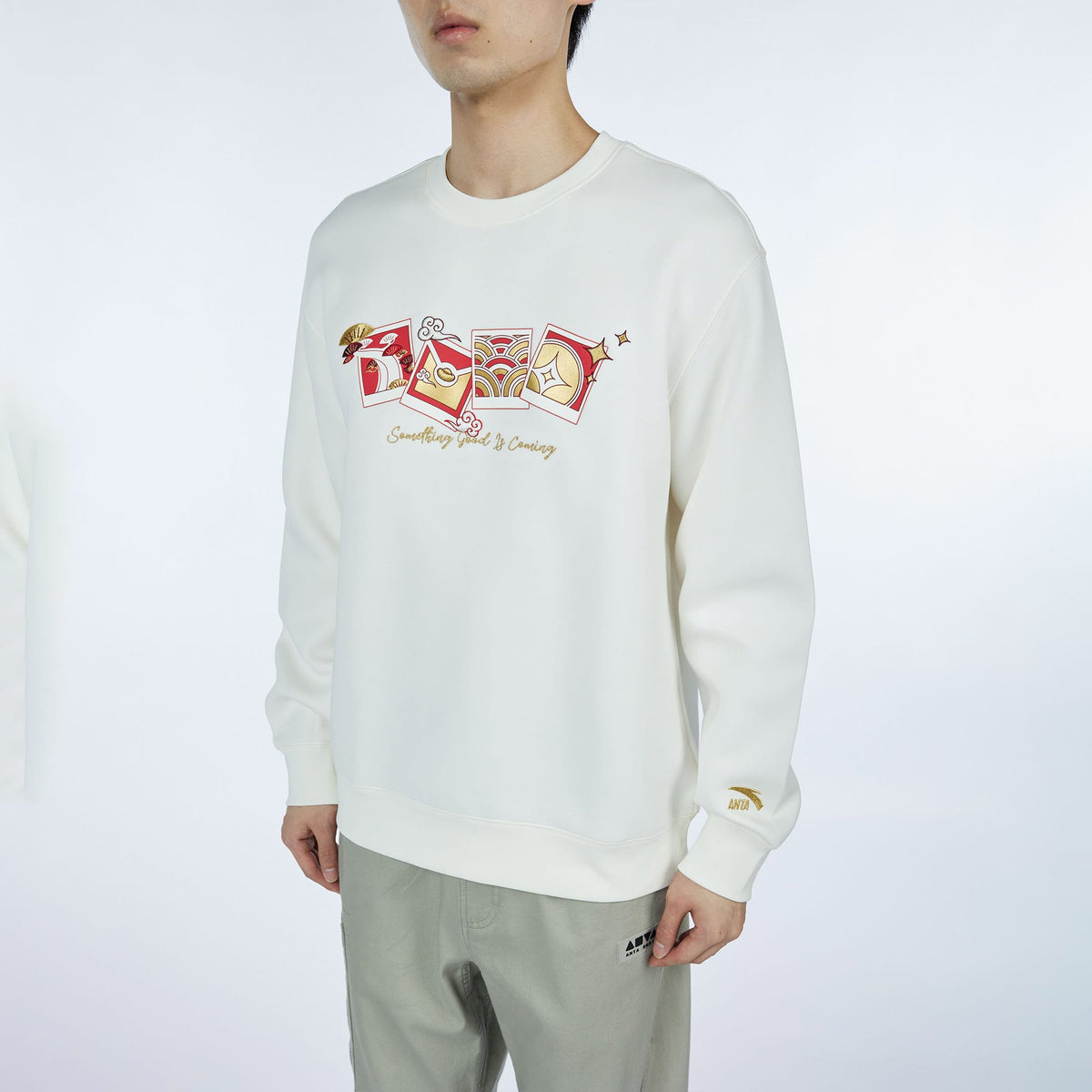 Anta Cny Good Luck Erkek Bej Sweatshirt