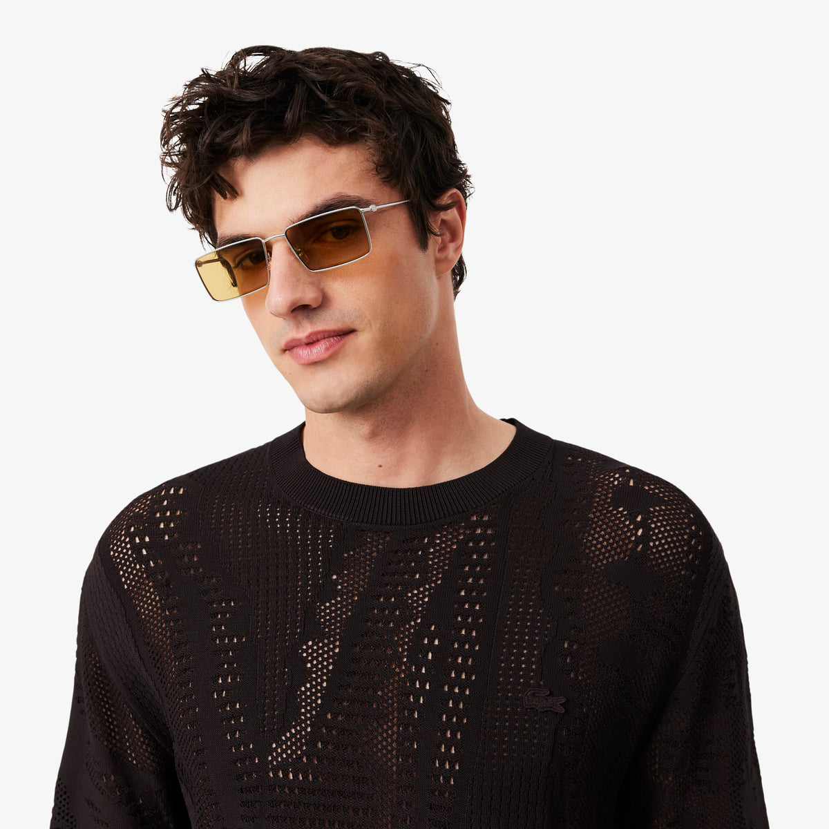 Lacoste Relaxed Fit Erkek Kahverengi Triko